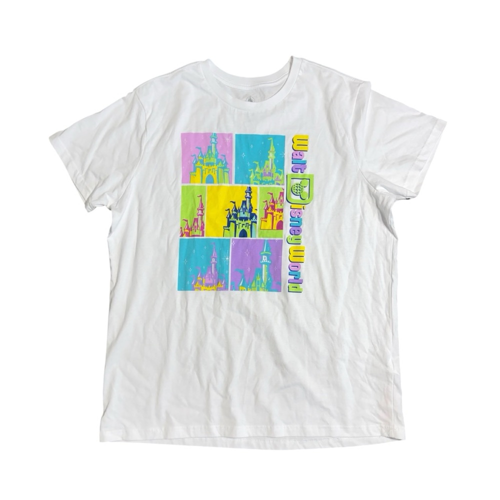 Walt Disney World Colorful Graphic Women T-Shirt Large NWT